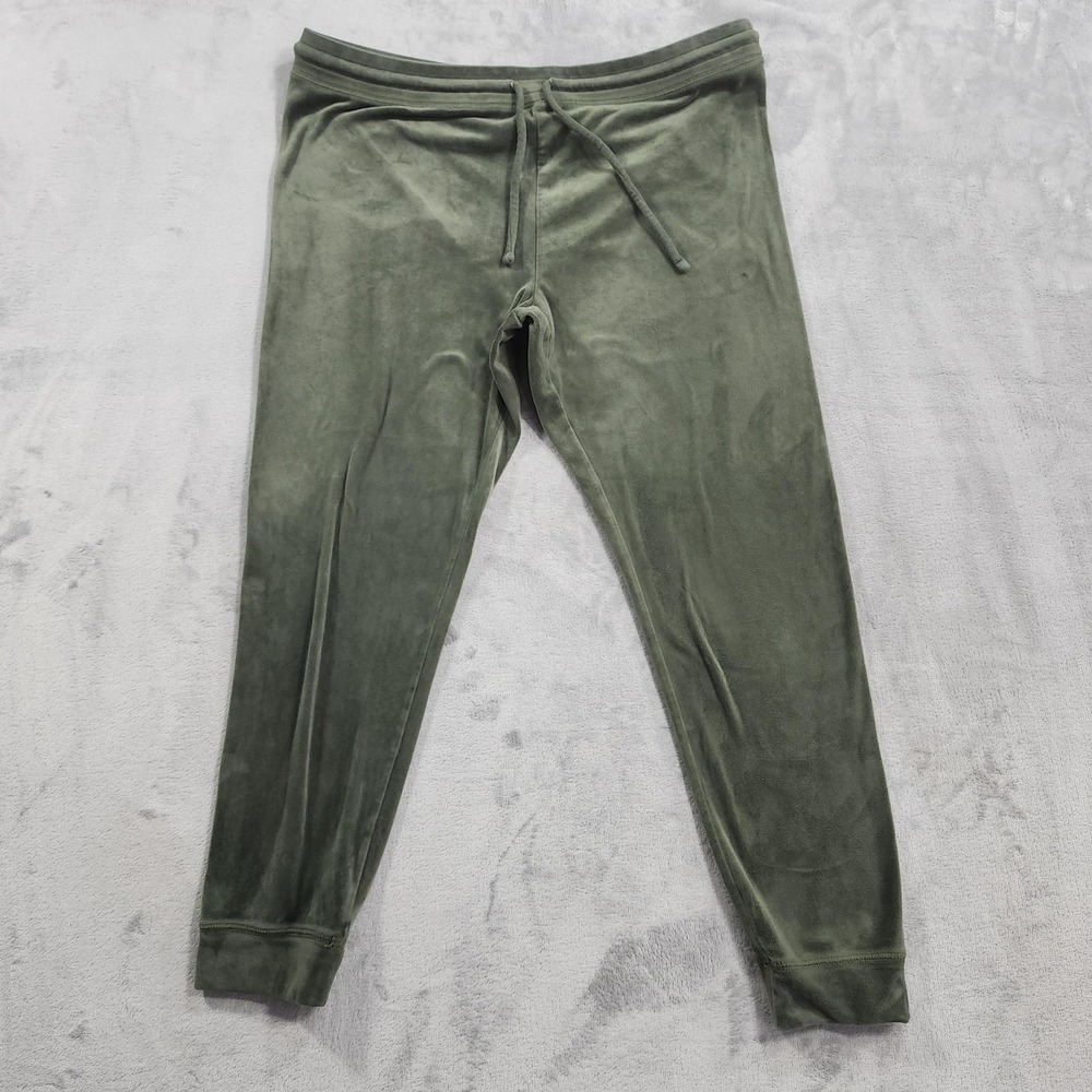 American Eagle Pants Womens 2XL Green Ahh-Mazingly Soft Velour Jogger Drawstring